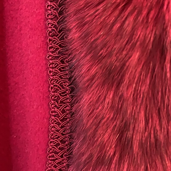 Marvin Richards lambs wool Fox Fur long coat - Picture 3 of 16